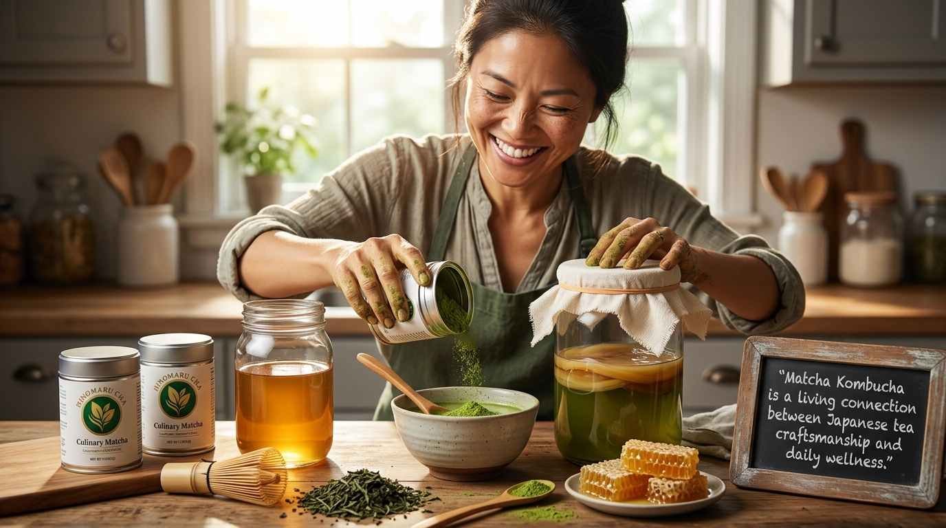 Step-by-Step How to Make Matcha Kombucha